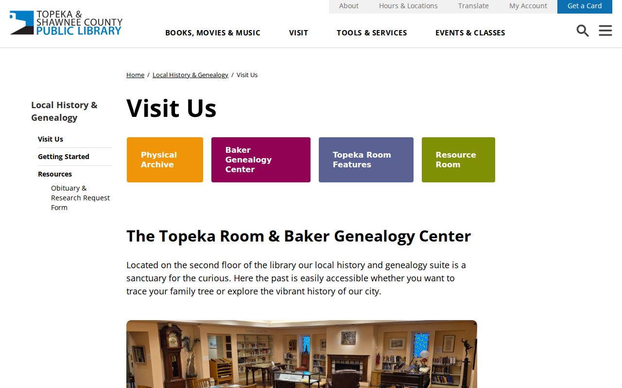 Topeka residents directory library genealogy resources